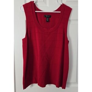 Cable & Gauge Womans  Plus Size Sleeveless top‎ Size 2X Red